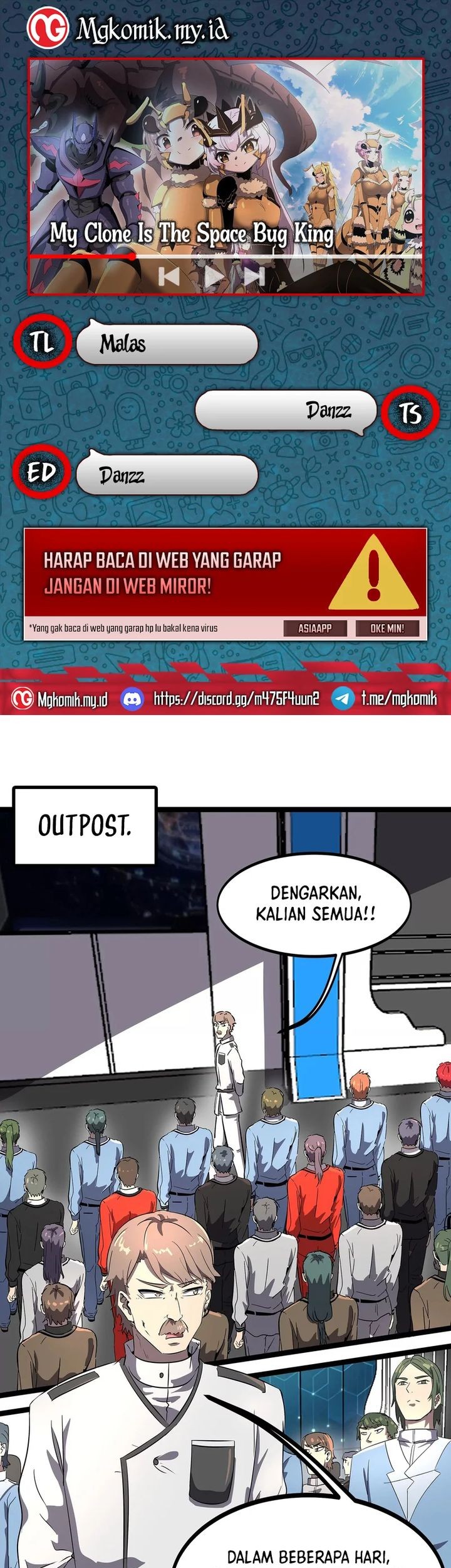 Baca Komik My Clone is the Space Bug King Chapter 1 Gambar 1