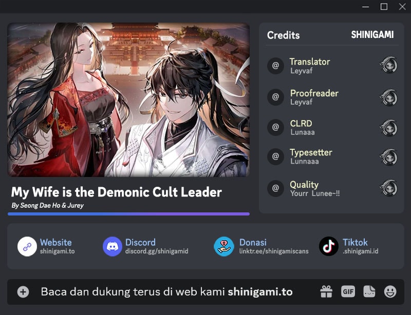Baca Komik My Wife Is The Demonic Cult Leader Chapter 19 Gambar 1
