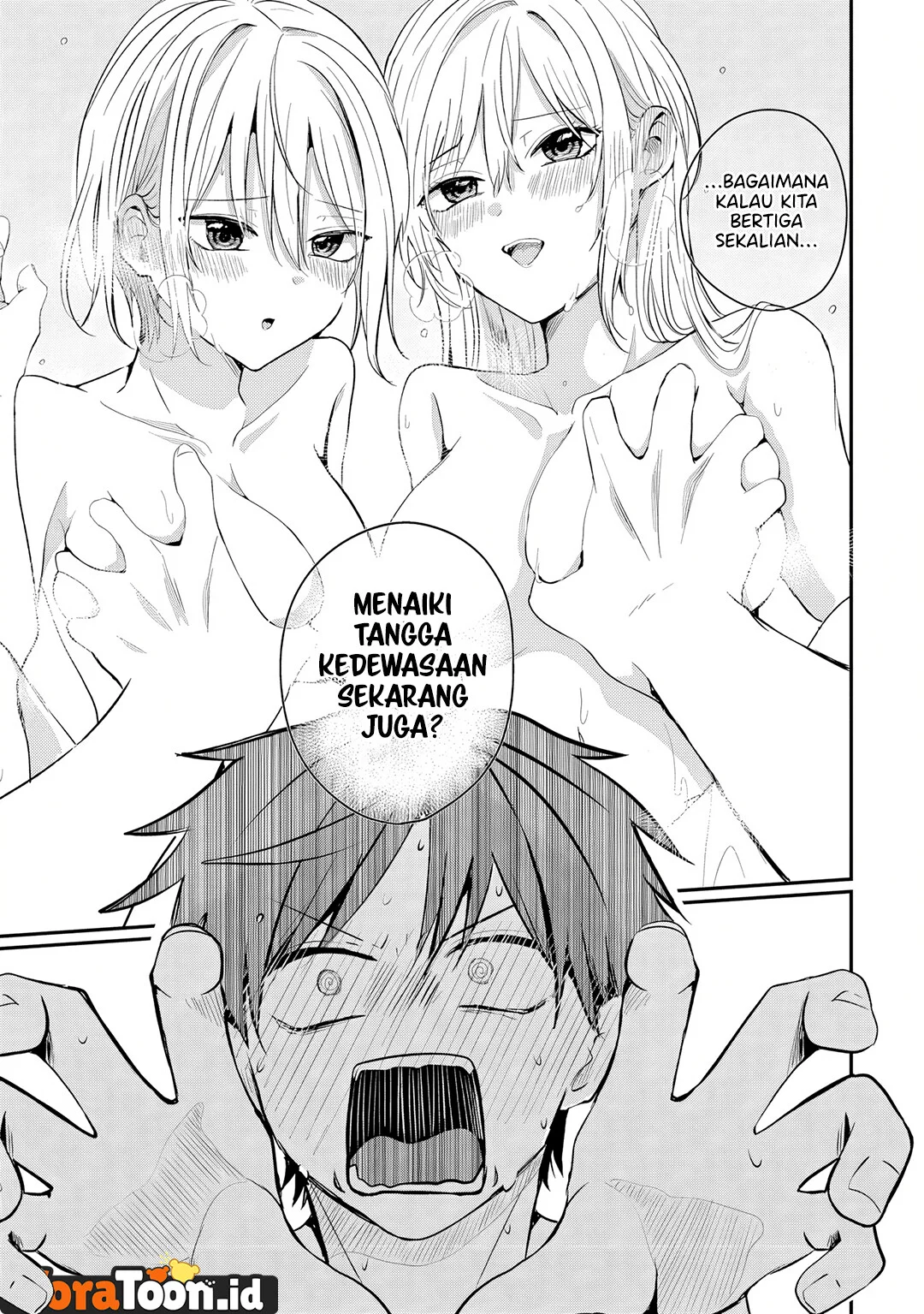 Nani no Torie mo Nai Heibon na Ore ga Bijin Futago Shimai wo Inochigake de Tasuketa Kekka, Jitsu wa Yandere datta Futari wo Gachi Bore Sasete Shimatta Chapter 5.2 Gambar 13