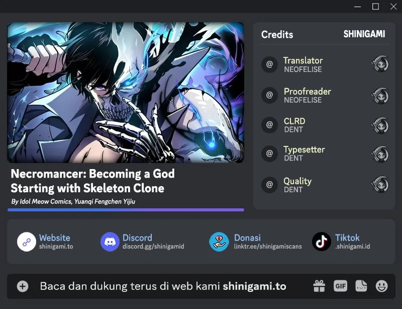 Komik Necromancer: Becoming A God Starting With Skeleton Clone Chapter 2 gambar 1