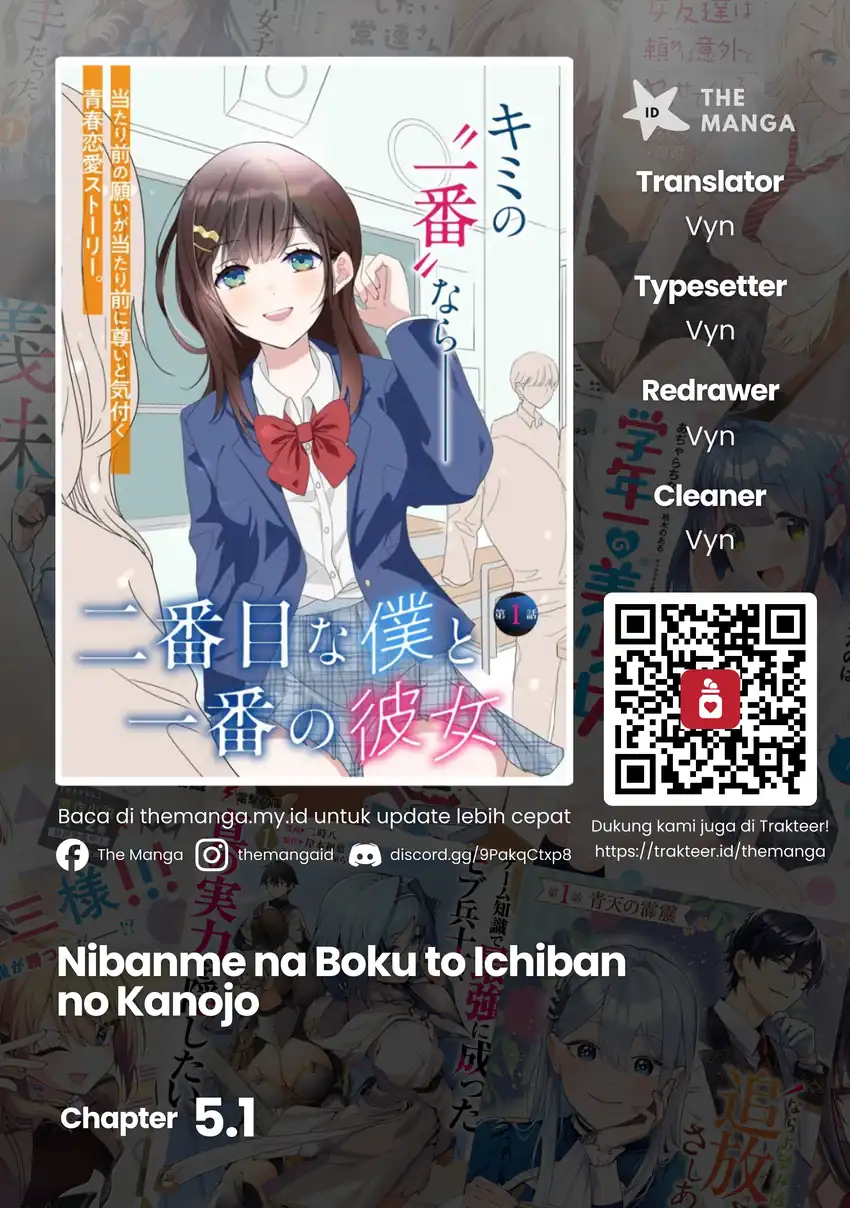 Komik Nibanme na Boku to Ichiban no Kanojo Chapter 5.1 gambar nomor 1
