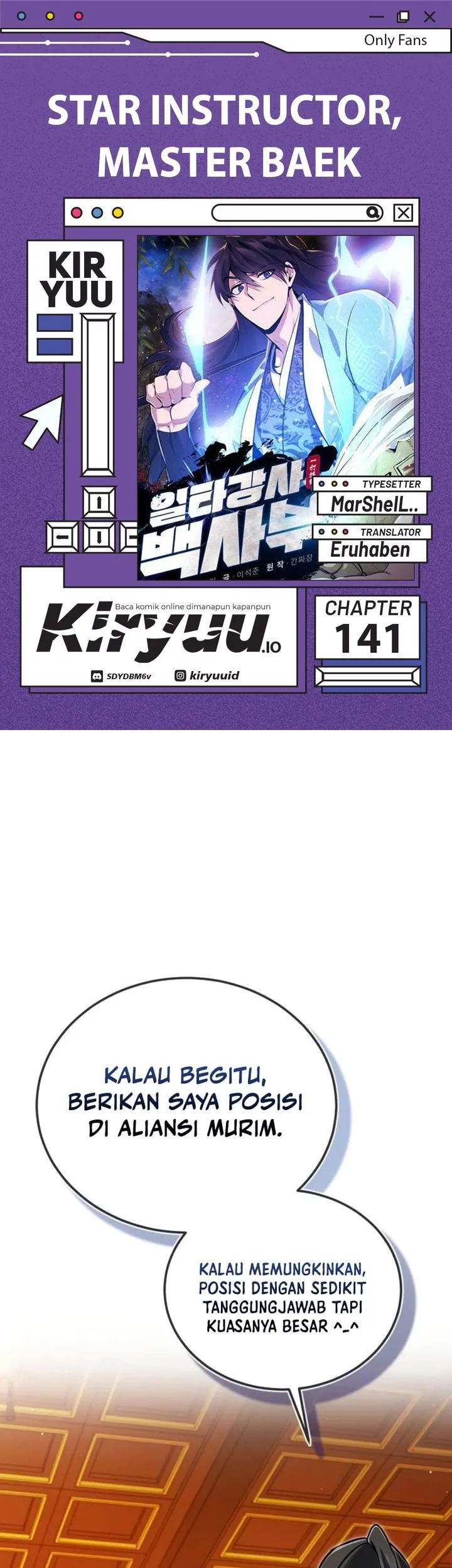 Baca Komik Number One Star Instructor Master Baek Chapter 141 Gambar 1