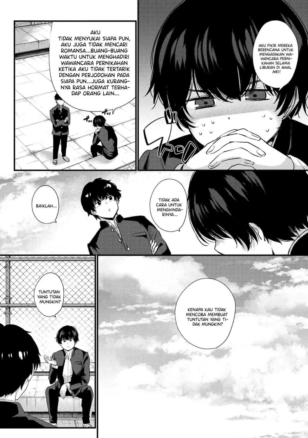 Omiai Shitakunakattanode, Muri Nandai na Jouken wo Tsuketara Doukyuusei ga Kita Ken ni Tsuite Chapter 1 Gambar 6