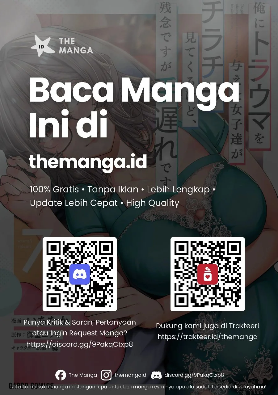 Ore ni Trauma wo Ataeta Joshi-tachi ga Chirachira Mitekuru kedo, Zannen desu ga Teokure desu Chapter 33.4 Gambar 14