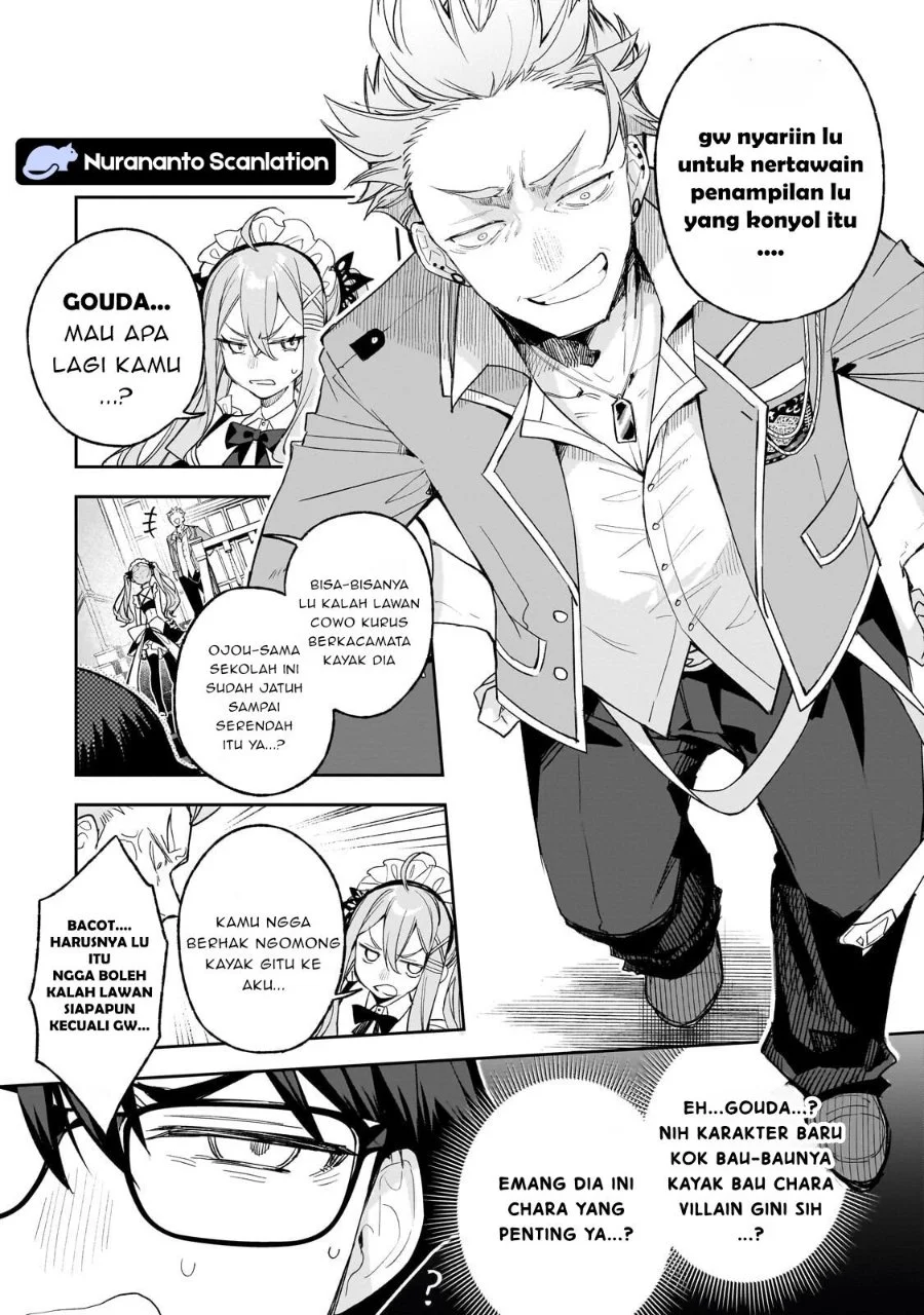 Ore wa Gakuen Zunou Battle no Ensyutsuka!: Jishou Mob ga Kage kara Egaku Saikyou Shujinkou Musou Scenario Chapter 4.3 Gambar 5