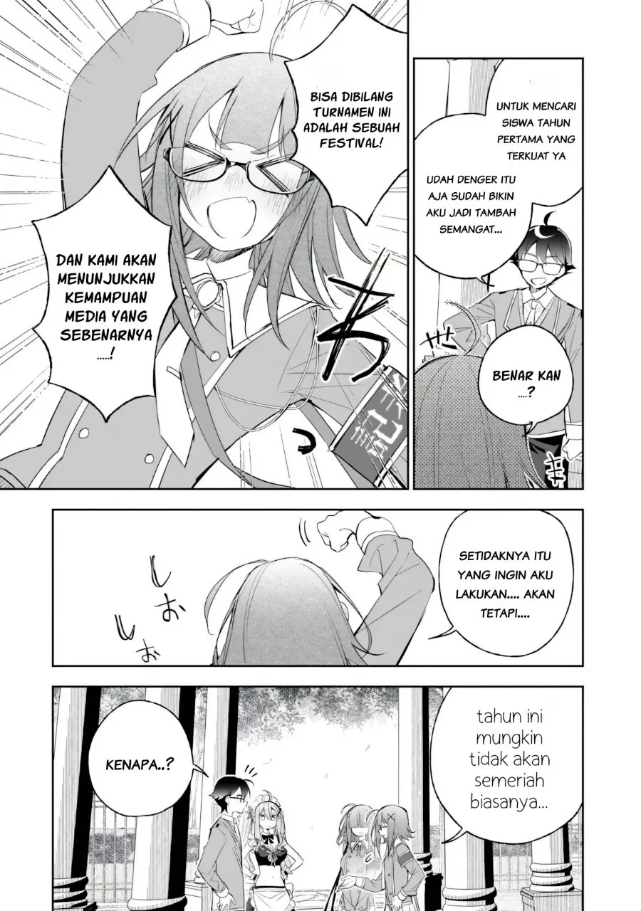 Ore wa Gakuen Zunou Battle no Ensyutsuka!: Jishou Mob ga Kage kara Egaku Saikyou Shujinkou Musou Scenario Chapter 9.1 Gambar 8