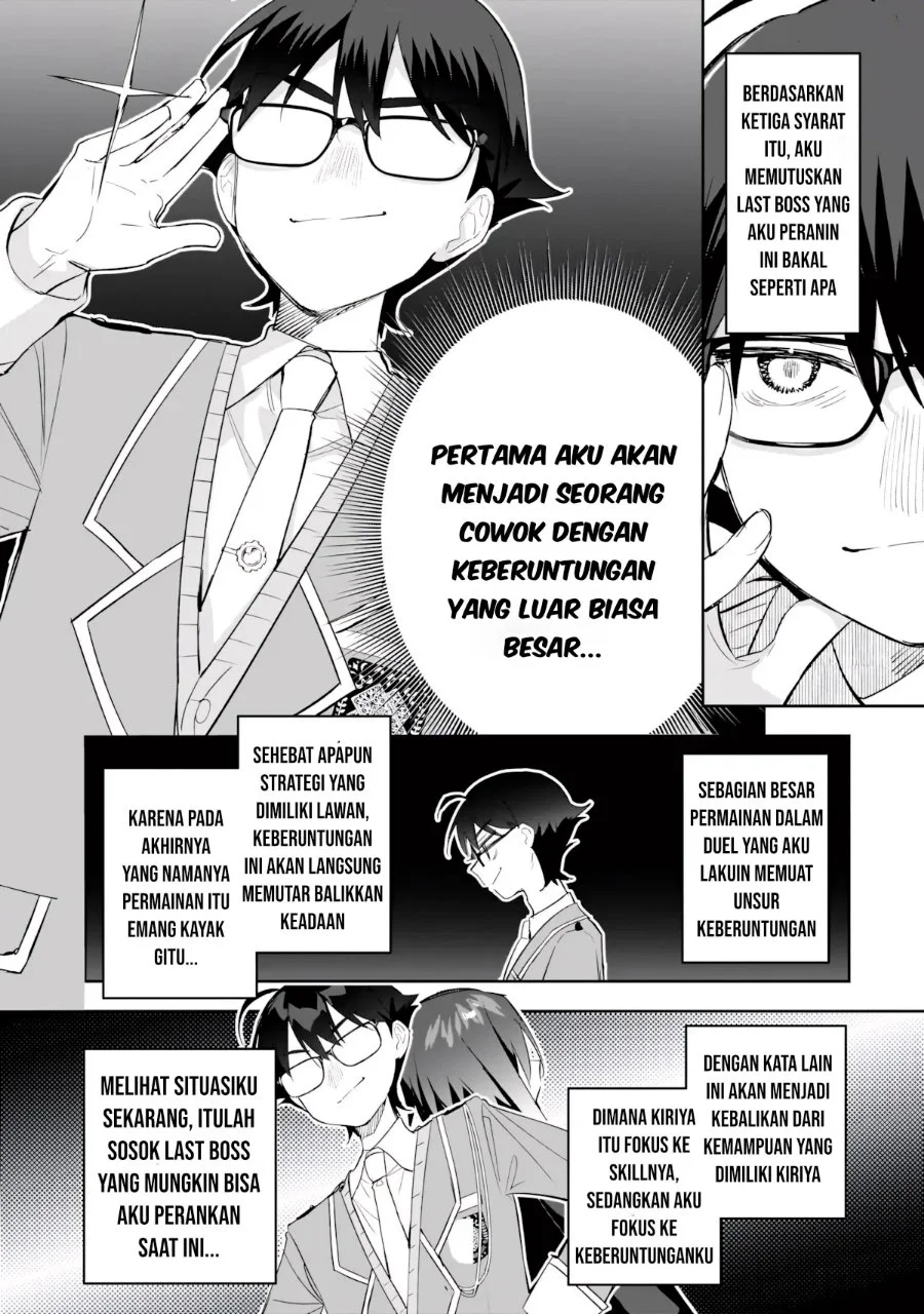Ore wa Gakuen Zunou Battle no Ensyutsuka!: Jishou Mob ga Kage kara Egaku Saikyou Shujinkou Musou Scenario Chapter 9.2 Gambar 8