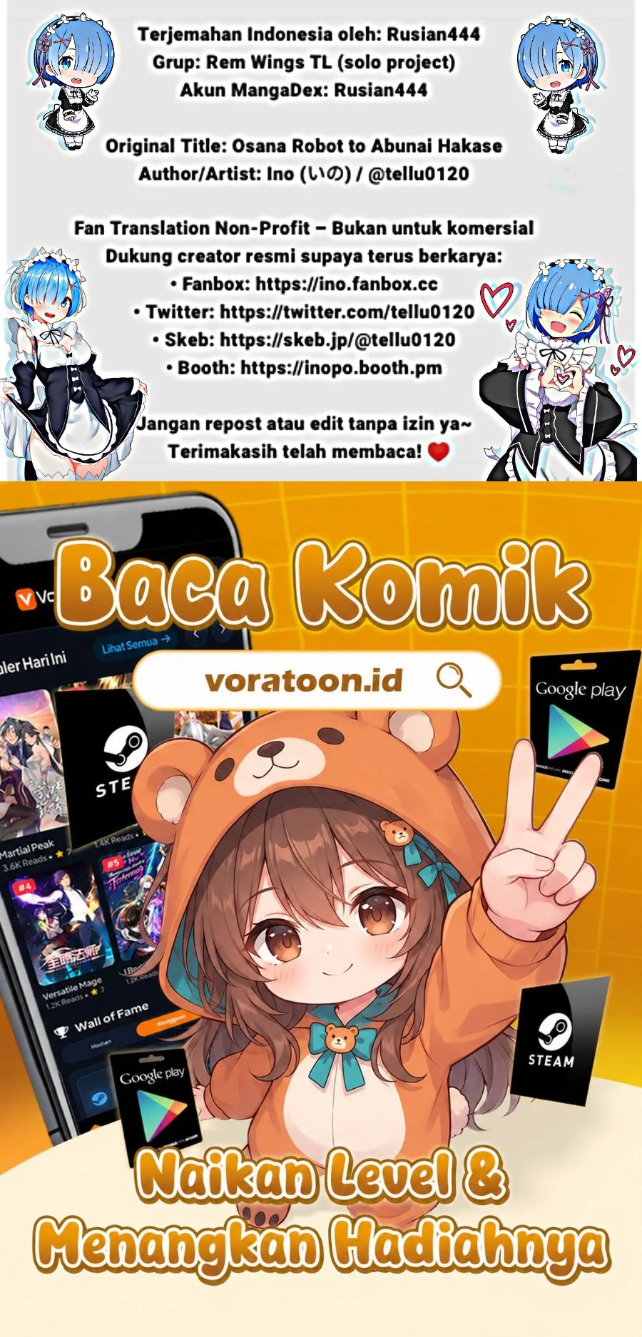 Osana Robot to Abunai Hakase Chapter 72 Gambar 3