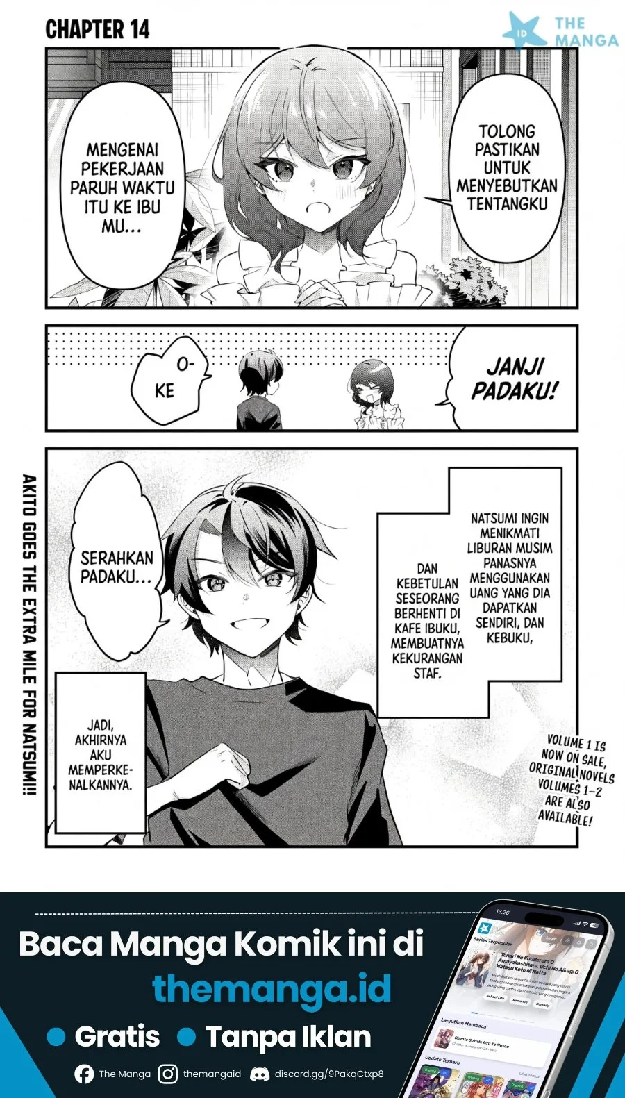 Manga “Osananajimi ga Hoshii” to Tsubuyaitara Yoku Issho ni Asobu Onna Tomodachi no Yousu ga Hen ni Nattanda ga Chapter 14 gambar 2