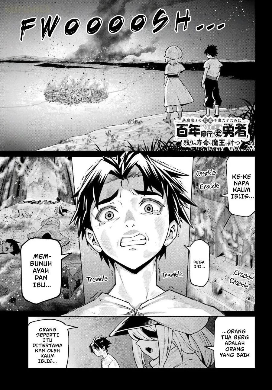 Osananajimi to no Yakusoku wo Hatasu Tame ni Hyakunen Shugyo Shita Rouyuusha, Nokori no Jumyou de Maou wo Utsu Chapter 1 halaman 2