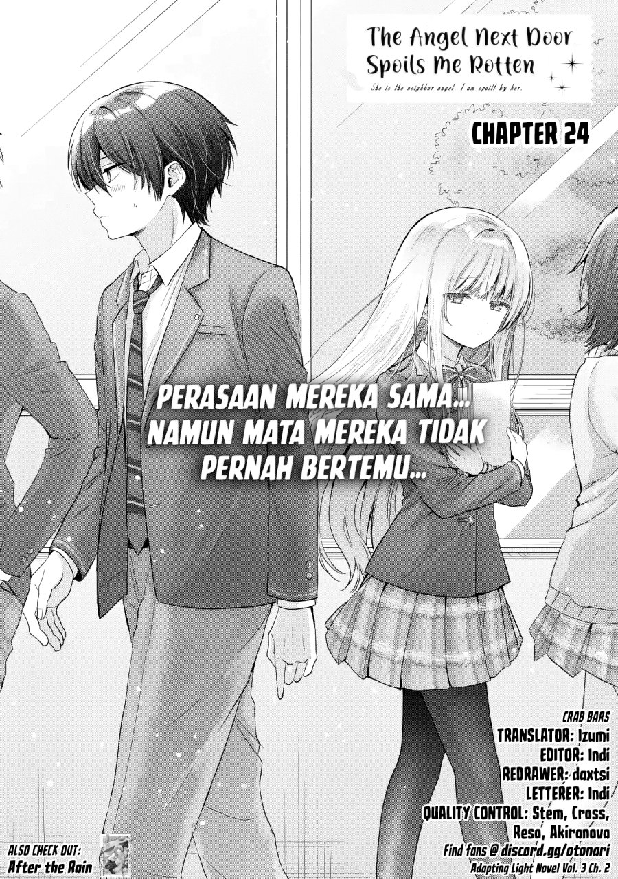 Baca Komik Otonari no Tenshi-sama ni Itsunomanika Dame Ningen ni Sareteita Ken Chapter 24.1 Gambar 1