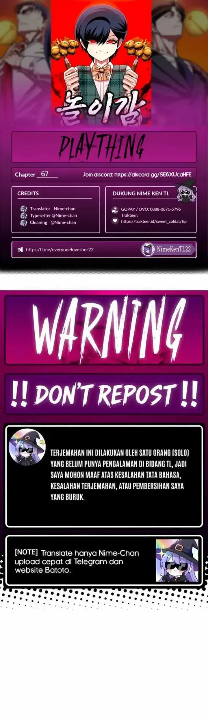 Komik Plaything Chapter 67 gambar 1