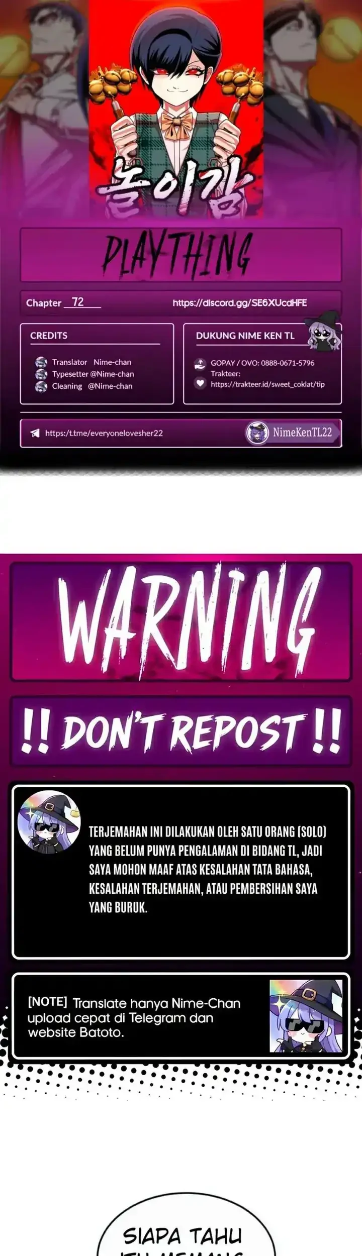 Komik Plaything Chapter 72 gambar 1