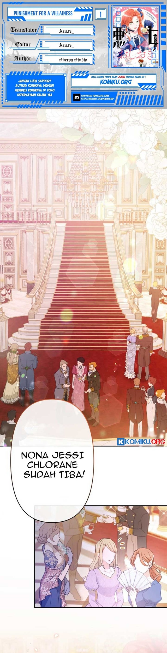 Baca Komik Punishment for a Villainess Chapter 1 Gambar 1