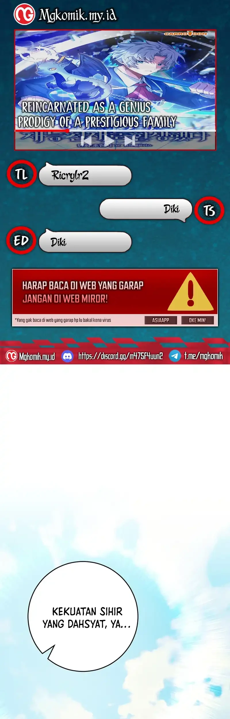 reincarnated as a genius prodigy of a prestigious family chapter 74 - Page 1