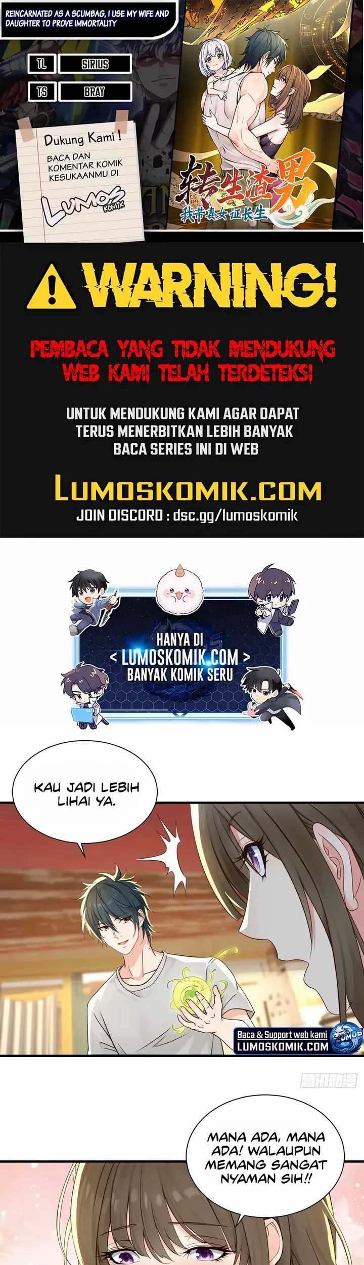 Baca Komik Reincarnated as a Scumbag I Use My Wife and Daughter to Prove Immortality Chapter 18 Gambar 1