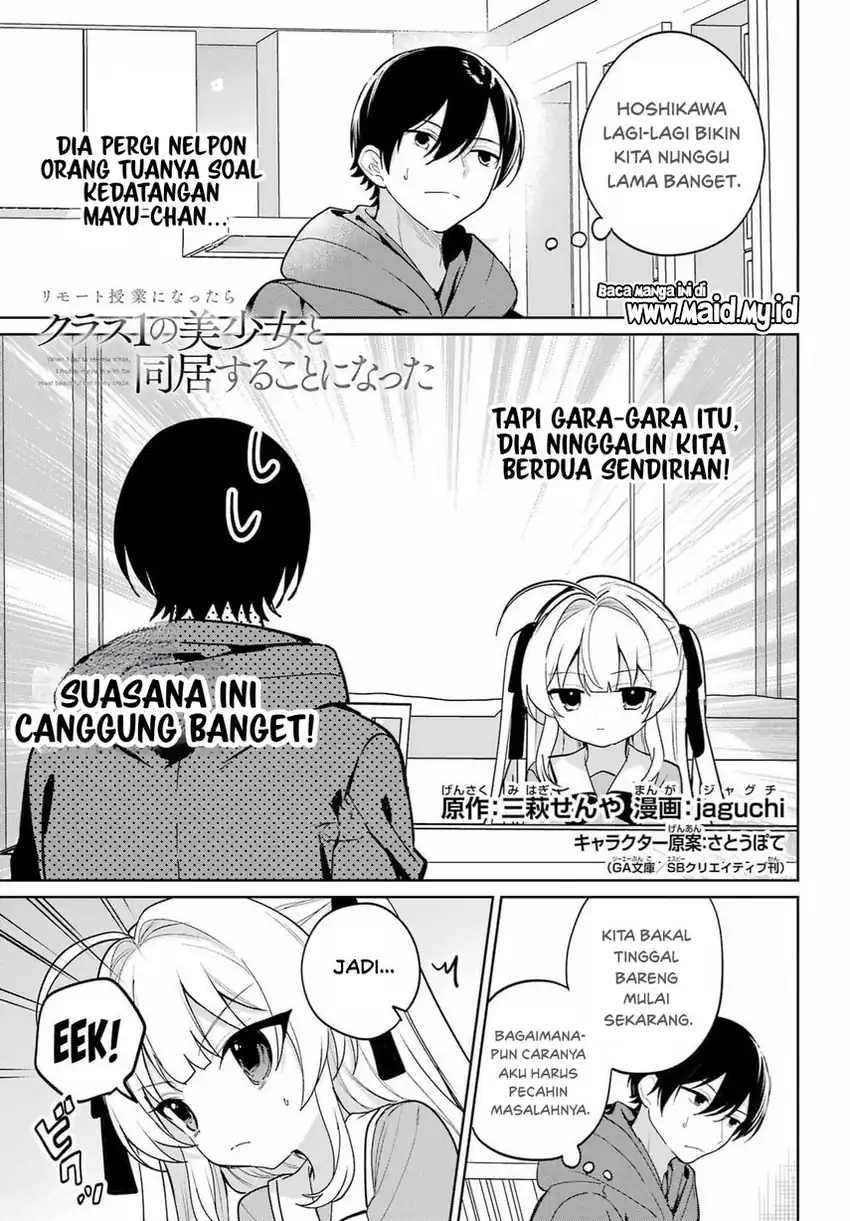 Remote Jugyou ni Nattara Class 1 no Bishoujo to Doukyo Suru Koto ni Natta Chapter 15 Gambar 3