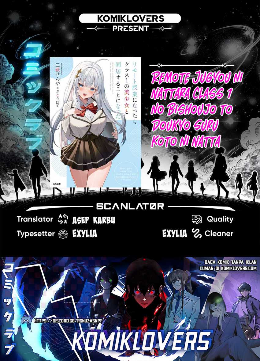 Baca Komik Remote Jugyou ni Nattara Class 1 no Bishoujo to Doukyo Suru Koto ni Natta Chapter 2 Gambar 1