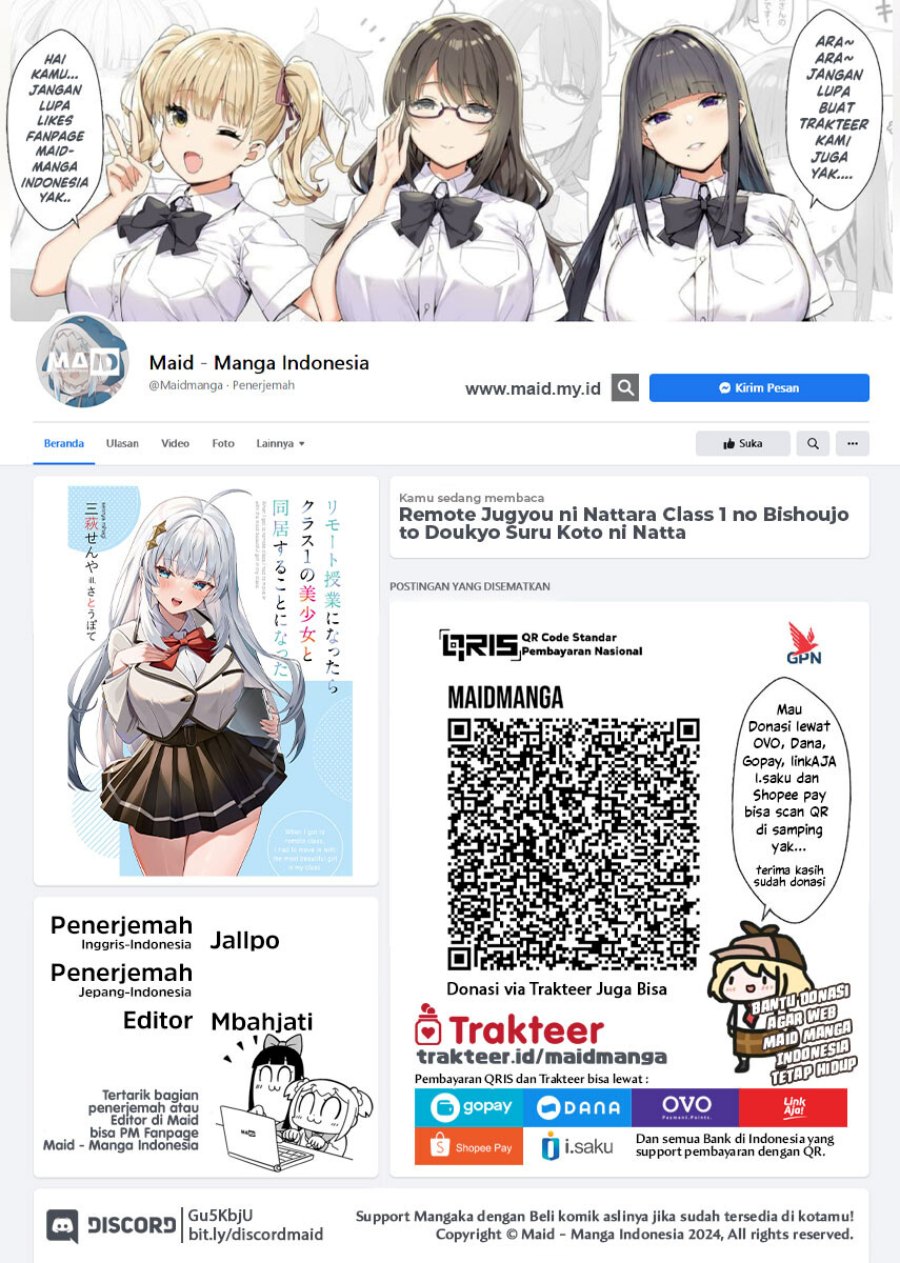 Baca Manga Remote Jugyou ni Nattara Class 1 no Bishoujo to Doukyo Suru Koto ni Natta Chapter 3 Gambar 2
