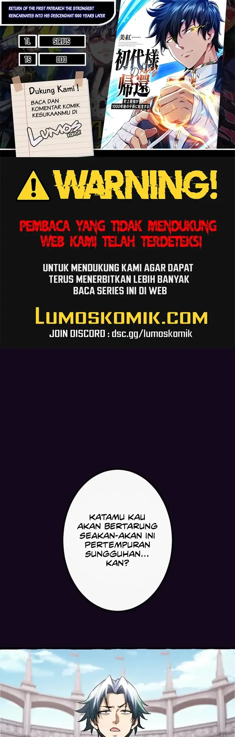 Komik Return of the First Patriarch: The Strongest Reincarnates into His Descendant 1000 Years Later Chapter 33 gambar 1