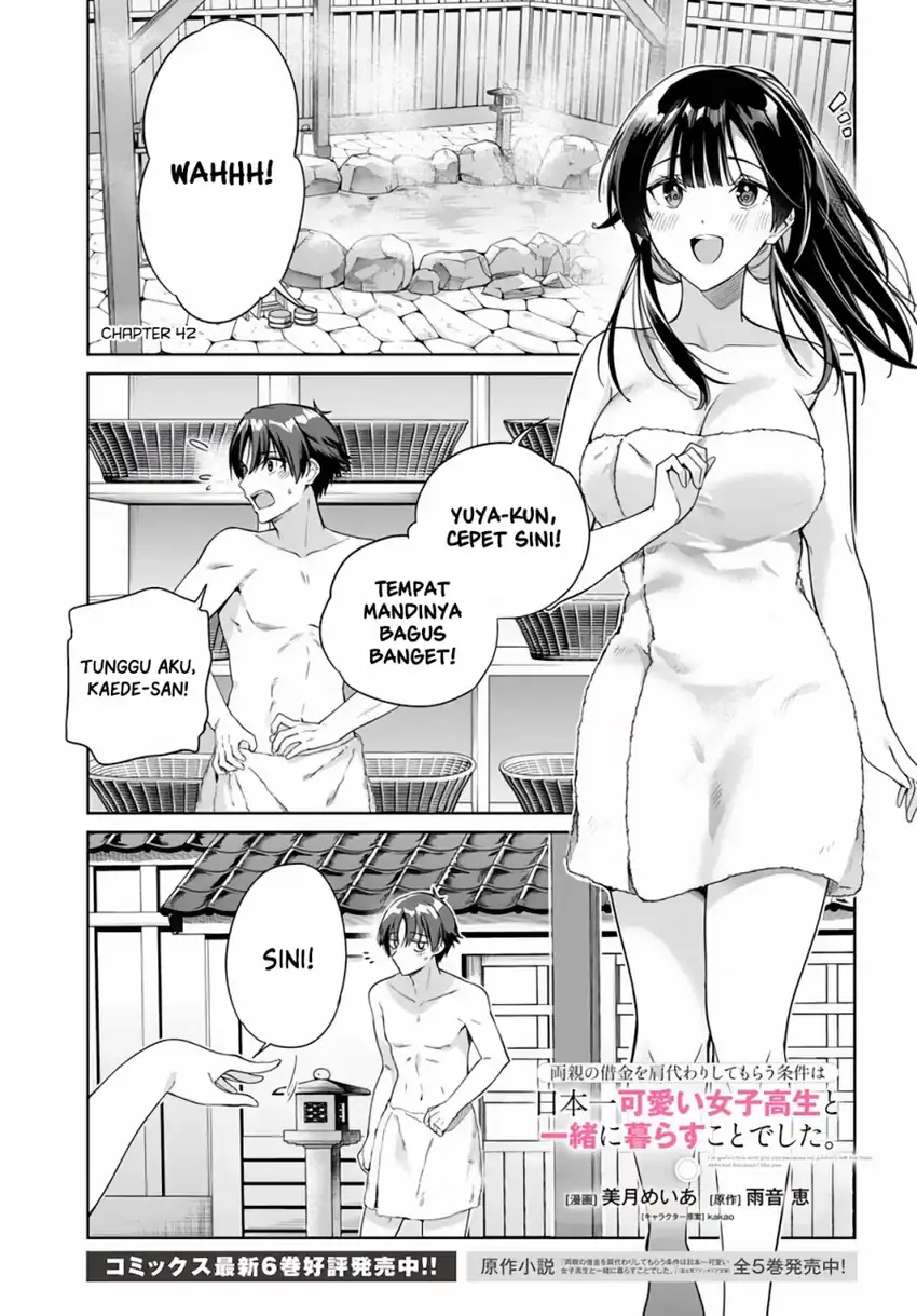Manga Ryoushin no Shakkin wo Katagawari Shite Morau Jouken wa Nihon’ichi Kawaii Joshikousei to Issho ni Kurasu Koto Deshita Chapter 42 gambar 2
