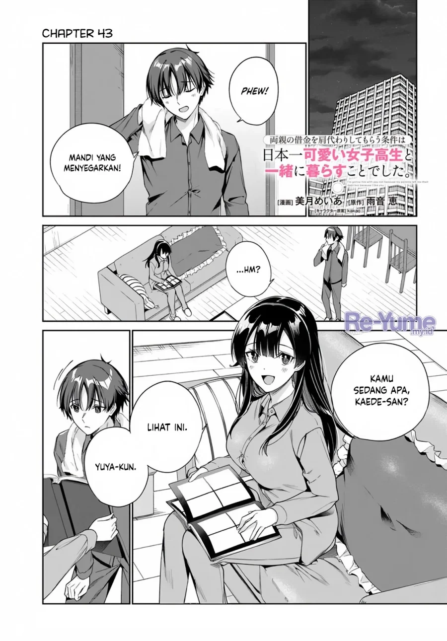 Manga Ryoushin no Shakkin wo Katagawari Shite Morau Jouken wa Nihon’ichi Kawaii Joshikousei to Issho ni Kurasu Koto Deshita Chapter 43 gambar 2