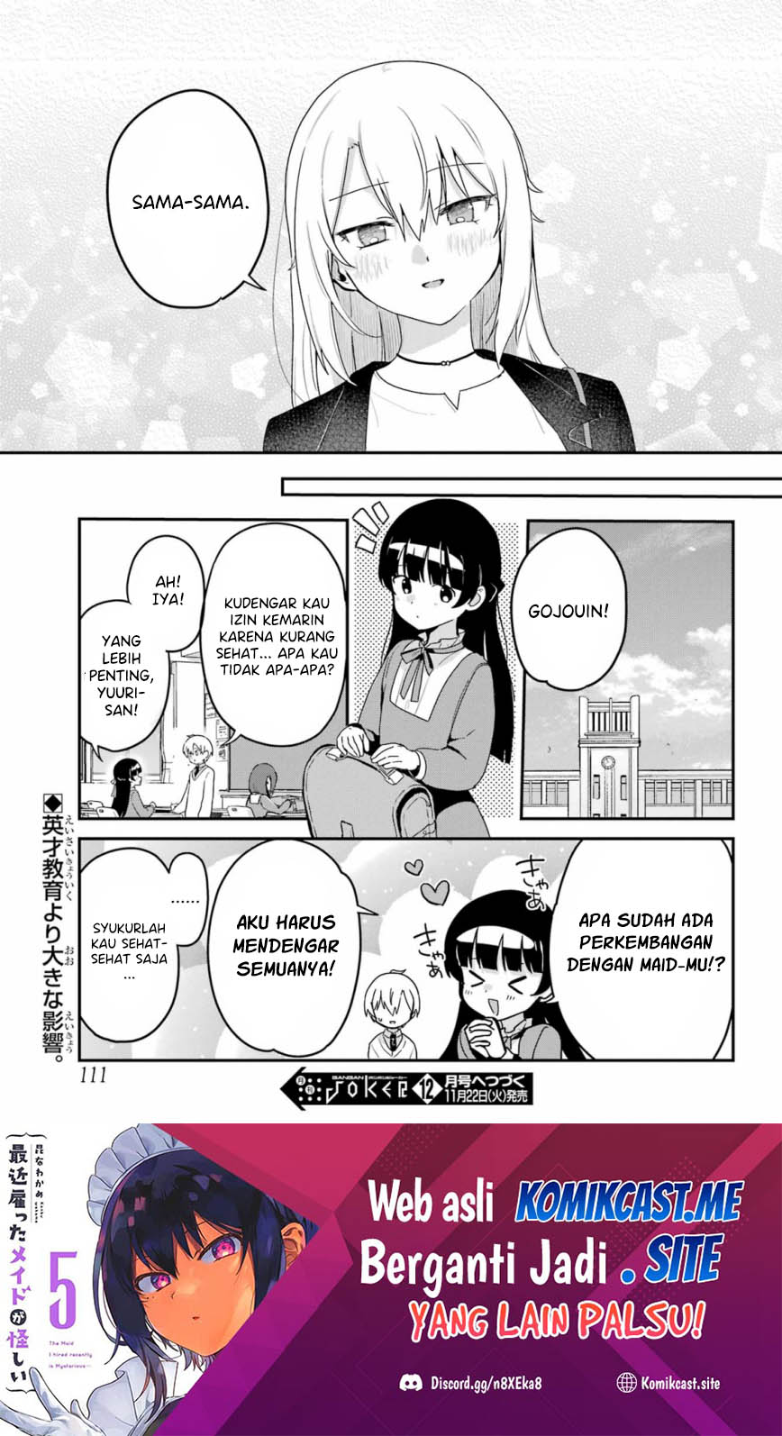 Saikin Yatotta Maid ga Ayashii (My Recently Hired Maid Is Mysterious) (Serialization) Chapter 35 Gambar 18