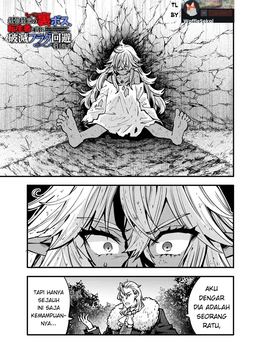 Komik Saikyou Saiaku no Ura Boss, Tenseisha to Tomo ni Hametsu Flag Kaihi wo Mezasu Chapter 5 gambar 1