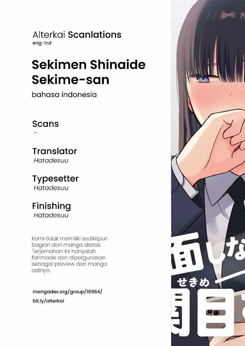 Komik Sekimen Shinaide Sekime-san Chapter 10 gambar 1