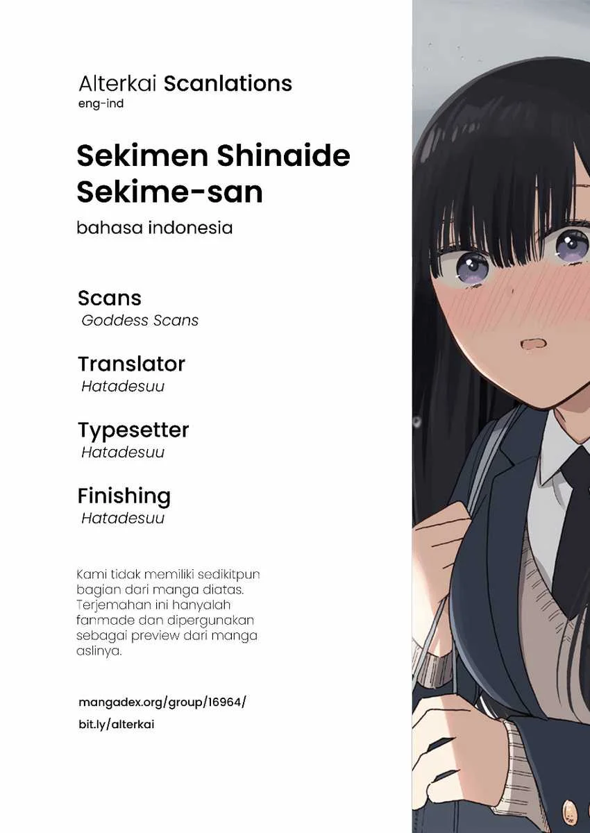 Komik Sekimen Shinaide Sekime-san Chapter 9 gambar 1