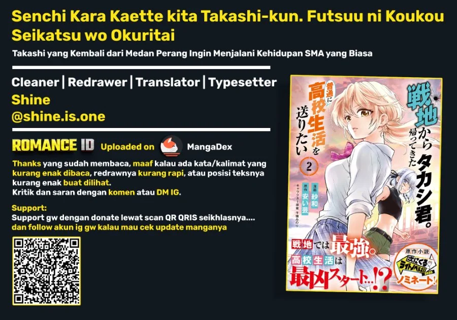 Senchi Kara Kaette kita Takashi-kun. Futsuu ni Koukou Seikatsu wo Okuritai Chapter 10 Gambar 35