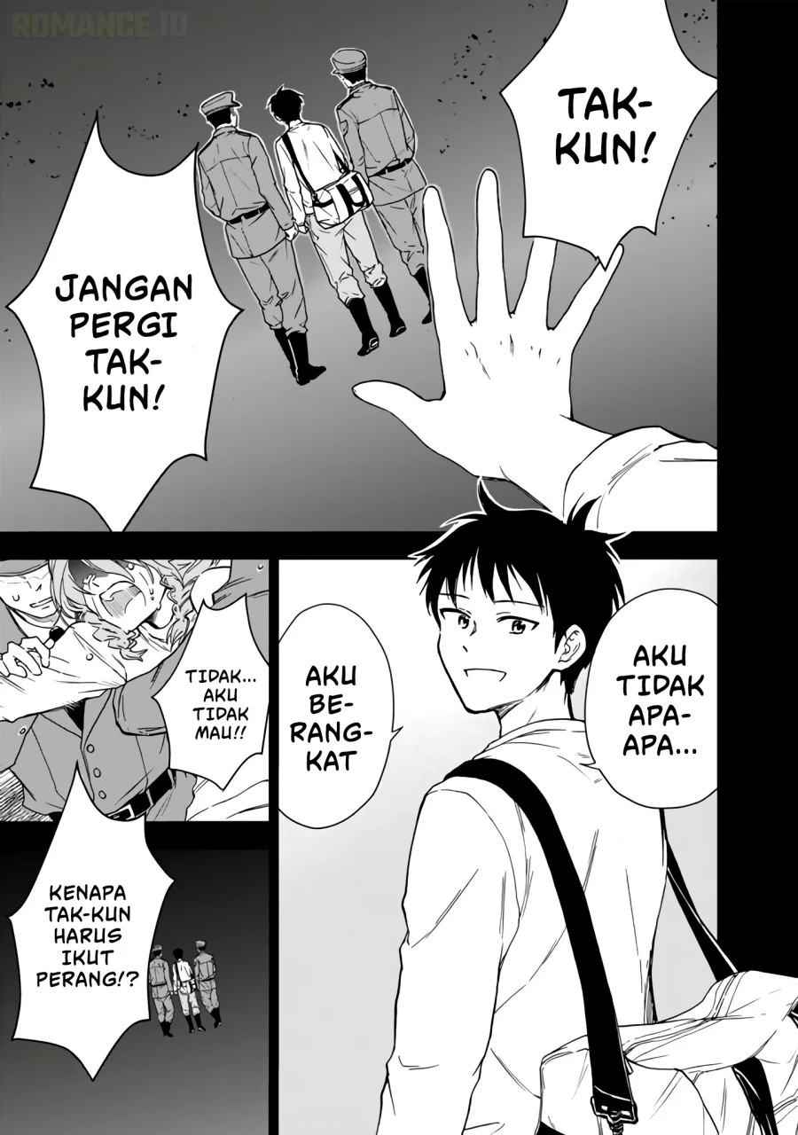 Manga Senchi Kara Kaette kita Takashi-kun. Futsuu ni Koukou Seikatsu wo Okuritai Chapter 2 gambar 2