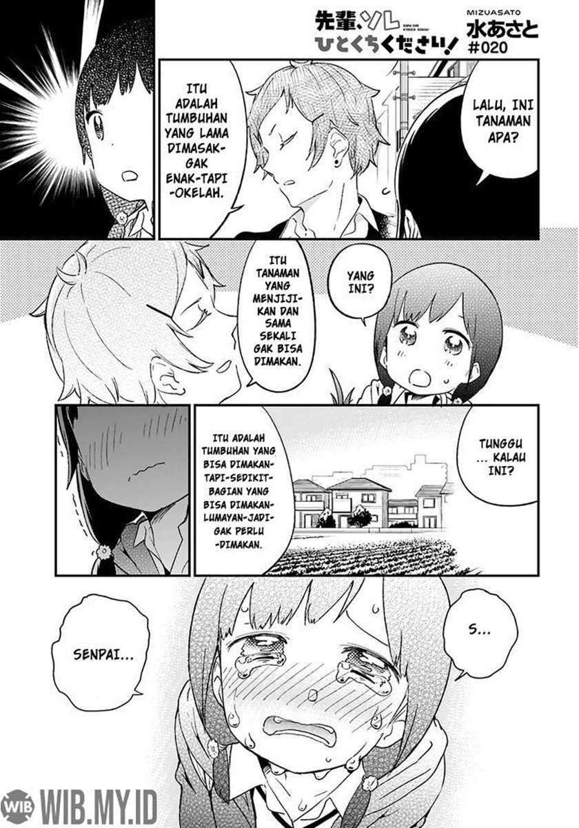 Baca Manga Senpai, Sore hitokuchi kudasai! Chapter 20 Gambar 2