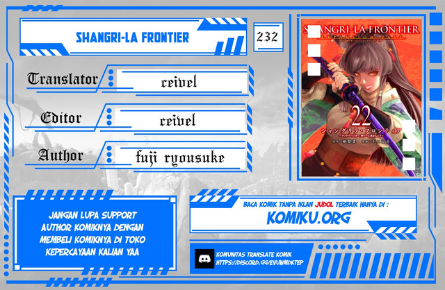 Baca Komik Shangri-La Frontier ~ Kusoge Hunter, Kamige ni Idoman to su~ Chapter 232 Gambar 1