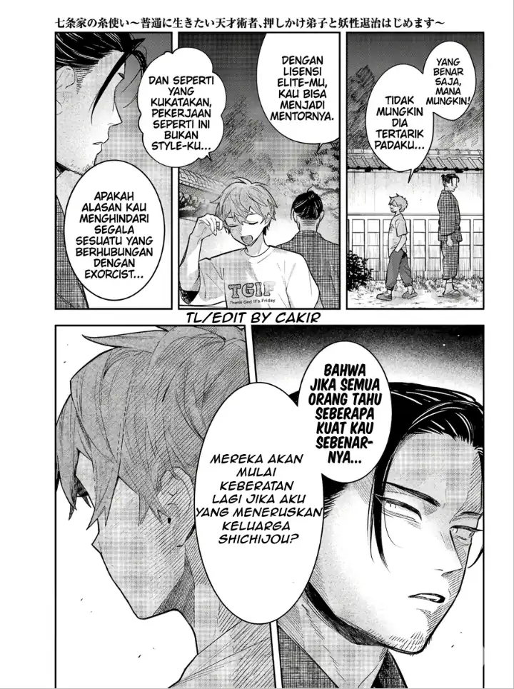 Shichijou-ke no Ito Tsukai ~ Futsuu ni Ikitai Tensai Jutsusha, Oshikake Deshi to Youkai Taiji Hajimemasu ~ Chapter 1 Gambar 43