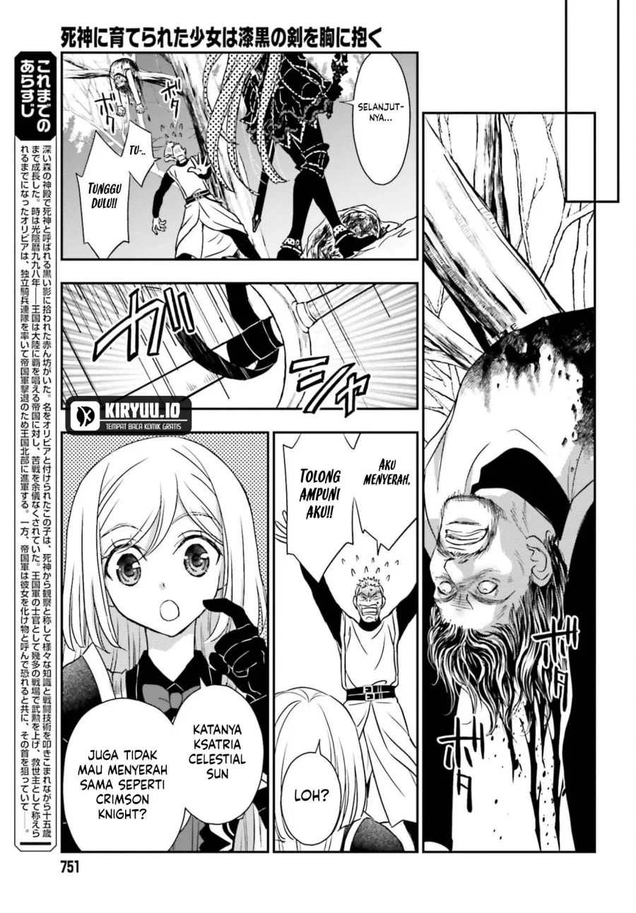 Shinigami ni Sodaterareta Shoujo wa Shikkoku no Tsurugi wo Mune ni Idaku Chapter 56 Gambar 4