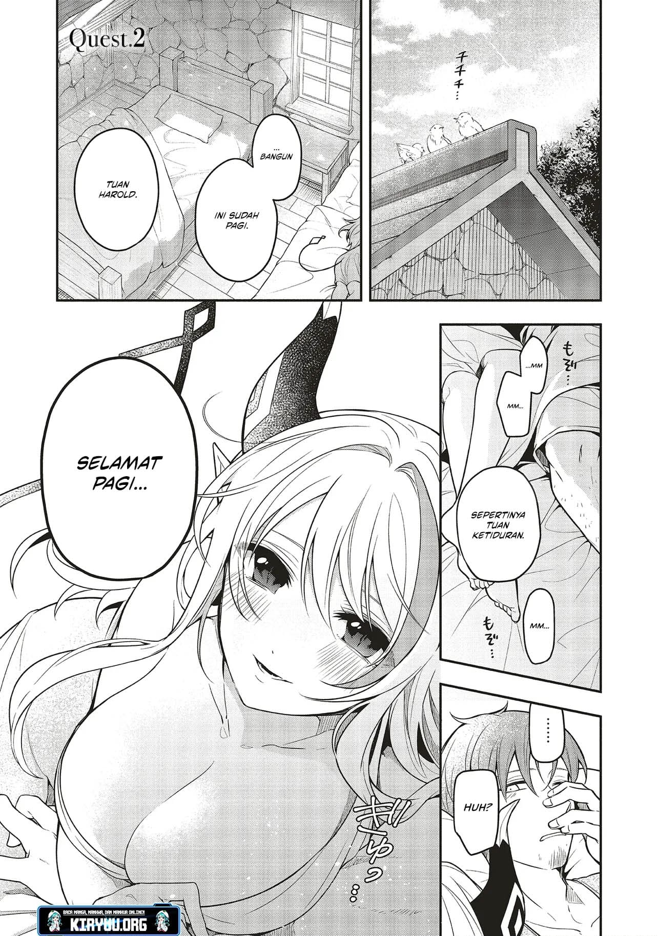 Baca Manga Shinkon Quest – Maou no Musume wa Majime Yuusha wo Otoshitai Chapter 2 Gambar 2