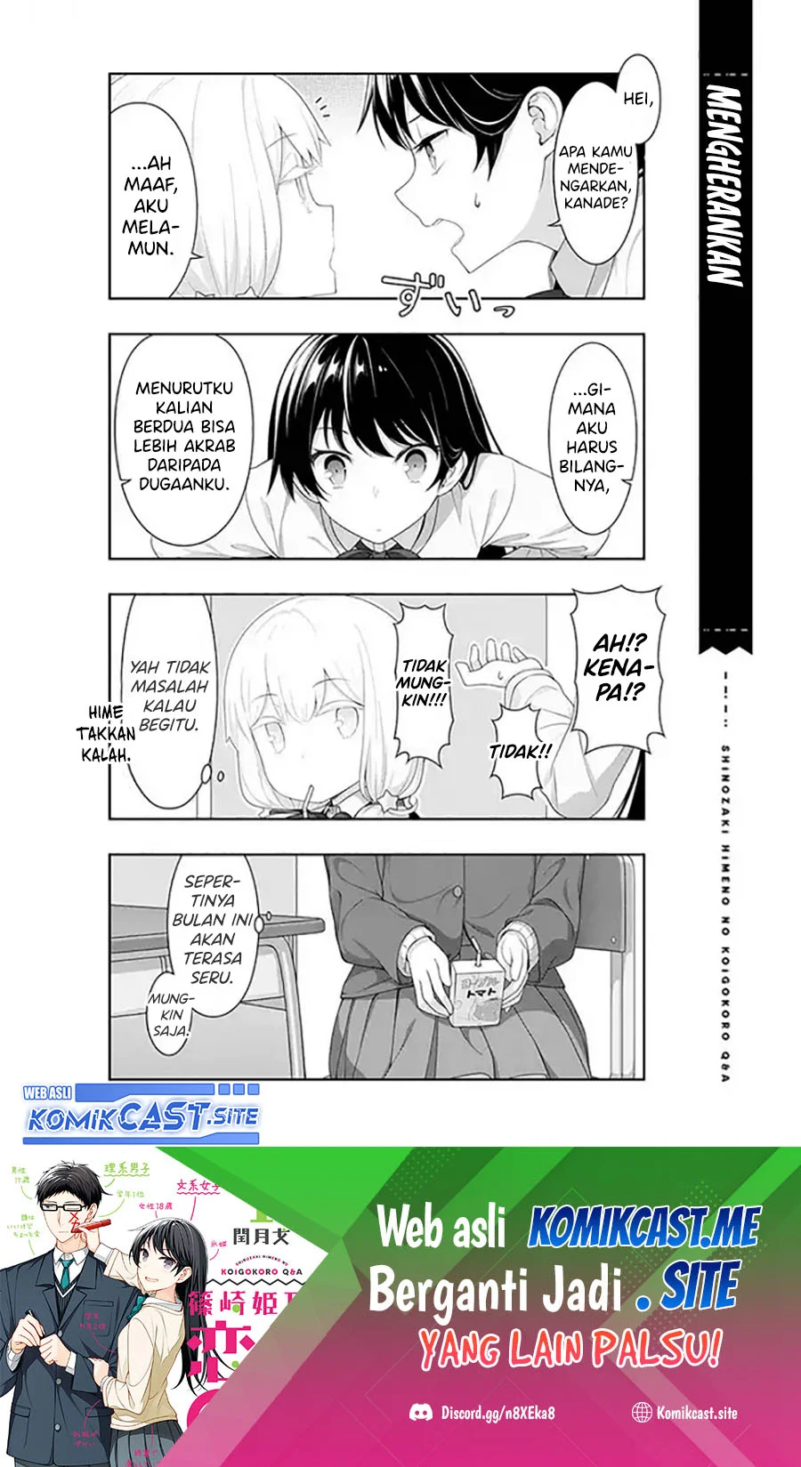 Shinozaki Himeno’s Love Q&A Chapter 4 Gambar 16