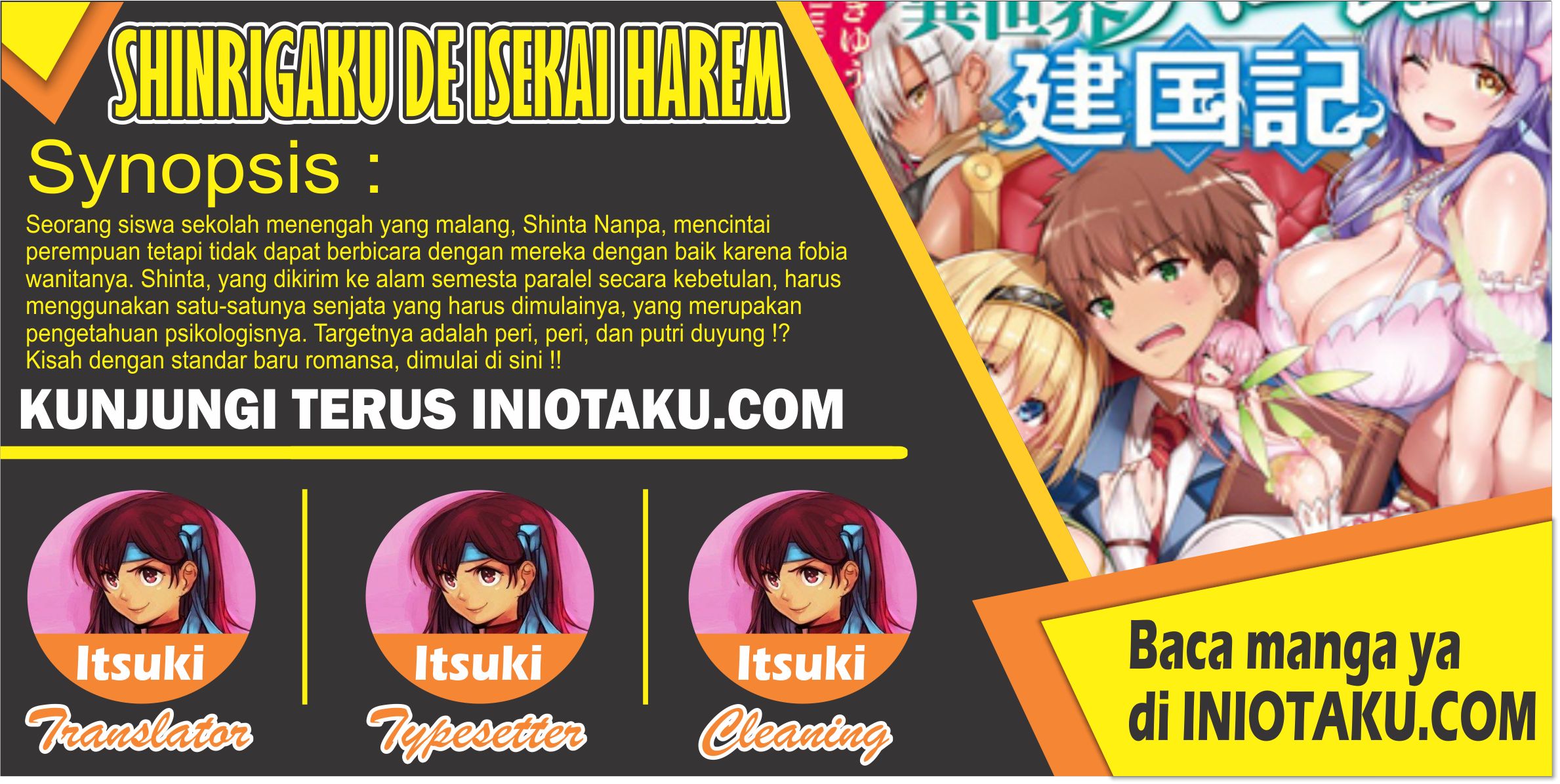 Baca Komik Shinrigaku de Isekai Harem Kenkokuki Chapter 1.2 Gambar 1