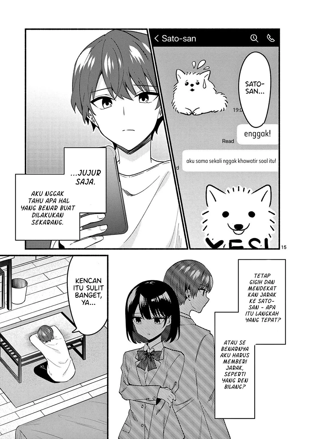Shiotaiou no Sato-san ga Ore ni dake Amai Chapter 92 Gambar 16