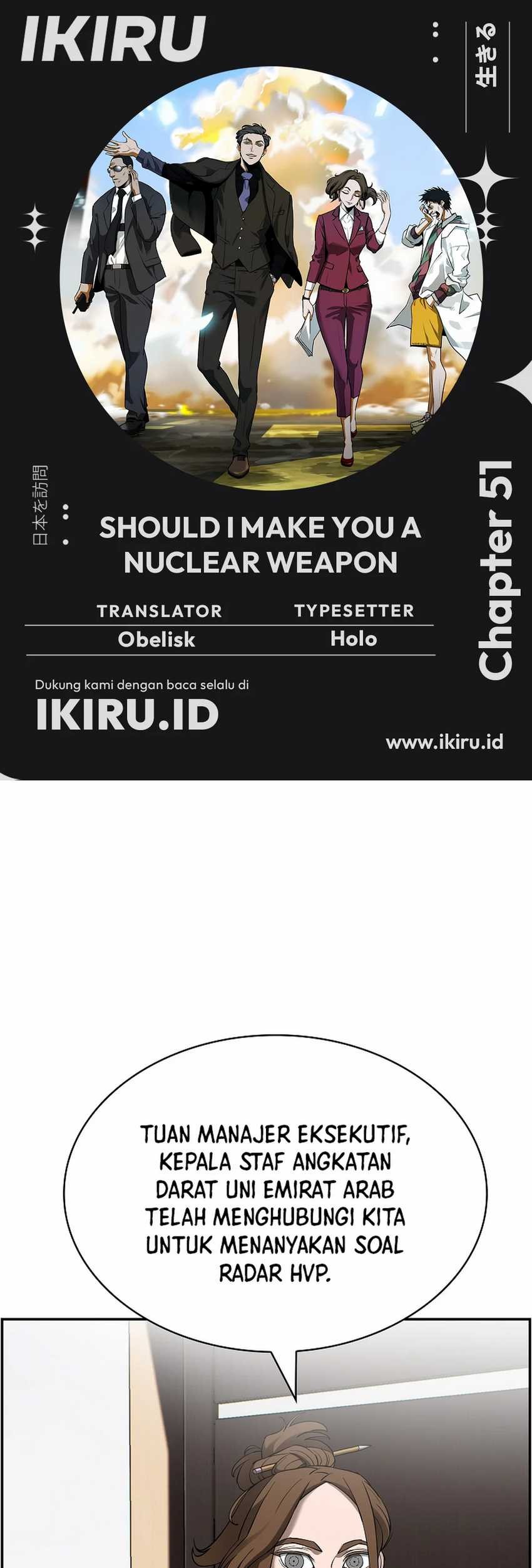 Baca Komik Should I Make You a Nuclear Weapon? Chapter 51 Gambar 1