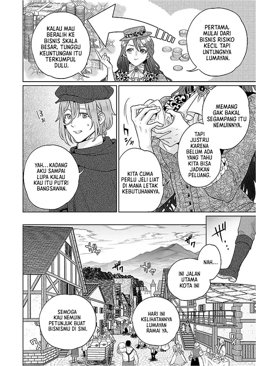 Shounin Reijou Agnes Henkyou ni Tsuihou Sareta Akuyaku Reijou wa Shousai o Hakki Shi Nariagaru Chapter 8 Gambar 21