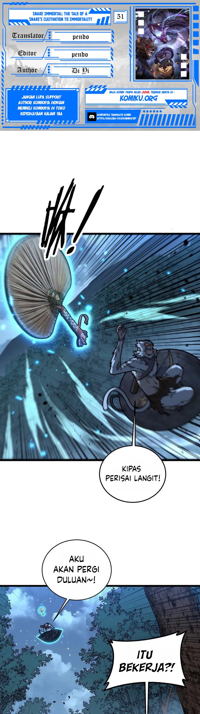 Baca Komik Snake Immortal: The Tale of a Snake’s Cultivation to Immortality Chapter 51 Gambar 1