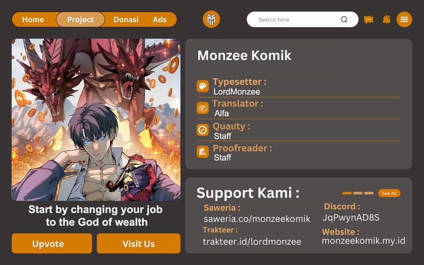 Baca Komik Start by changing your job to the God of Wealth and taming billions of divine pets! Chapter 6 Gambar 1