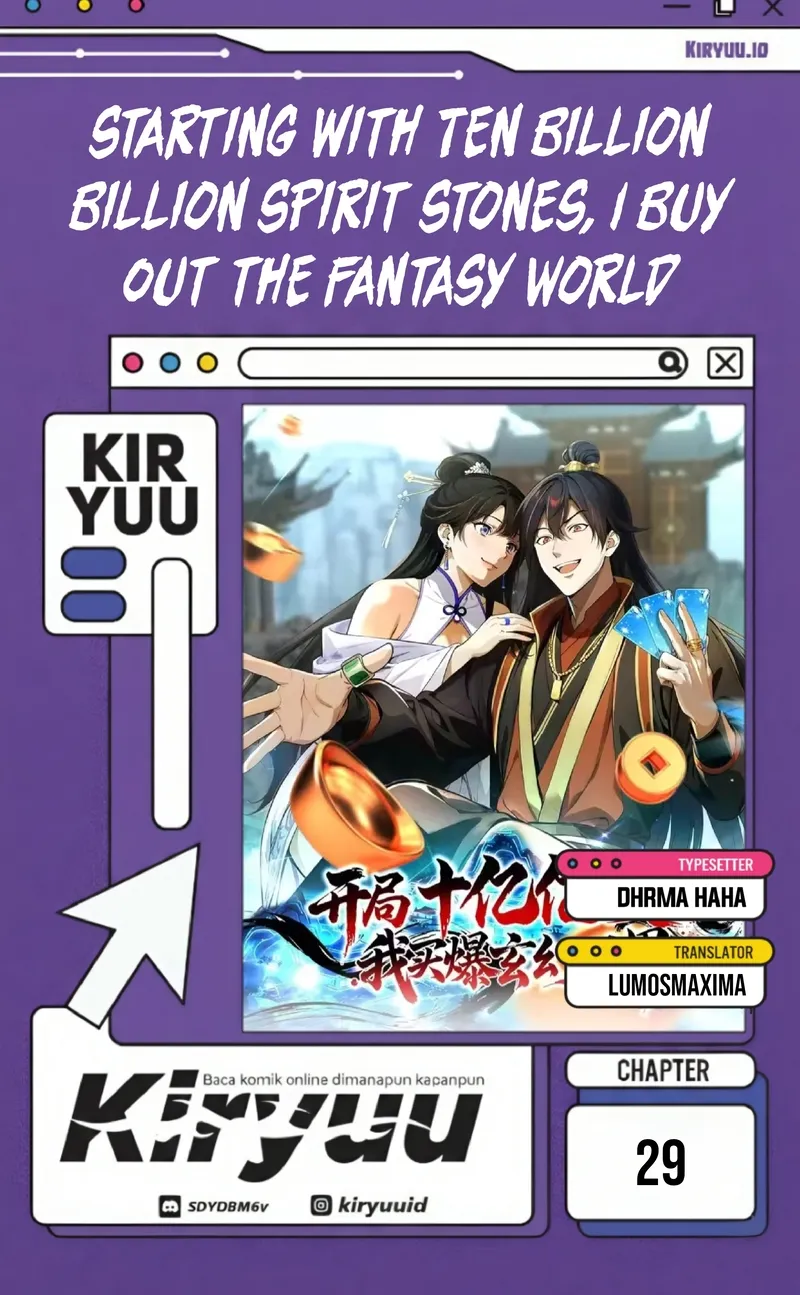 Komik Starting with Ten Billion Billion Spirit Stones, I Buy Out the Fantasy World Chapter 29 gambar 1