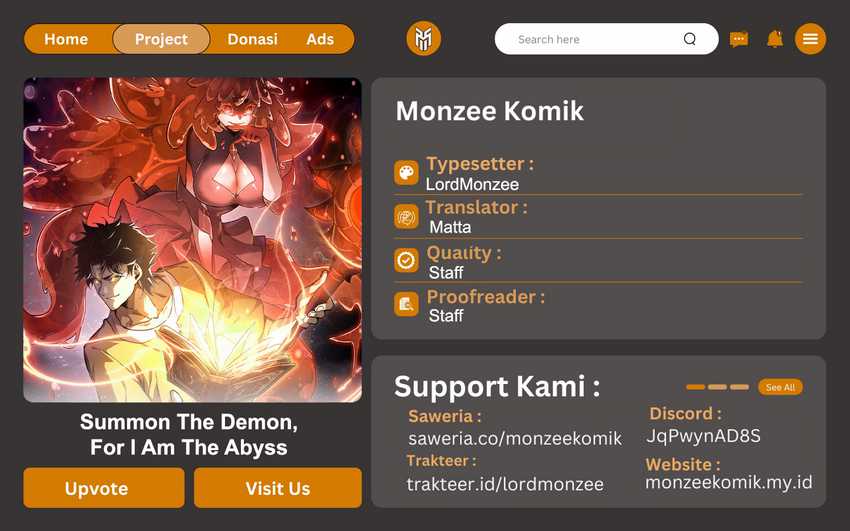 Baca Komik Summon The Demon, For I Am The Abyss Chapter 12 Gambar 1