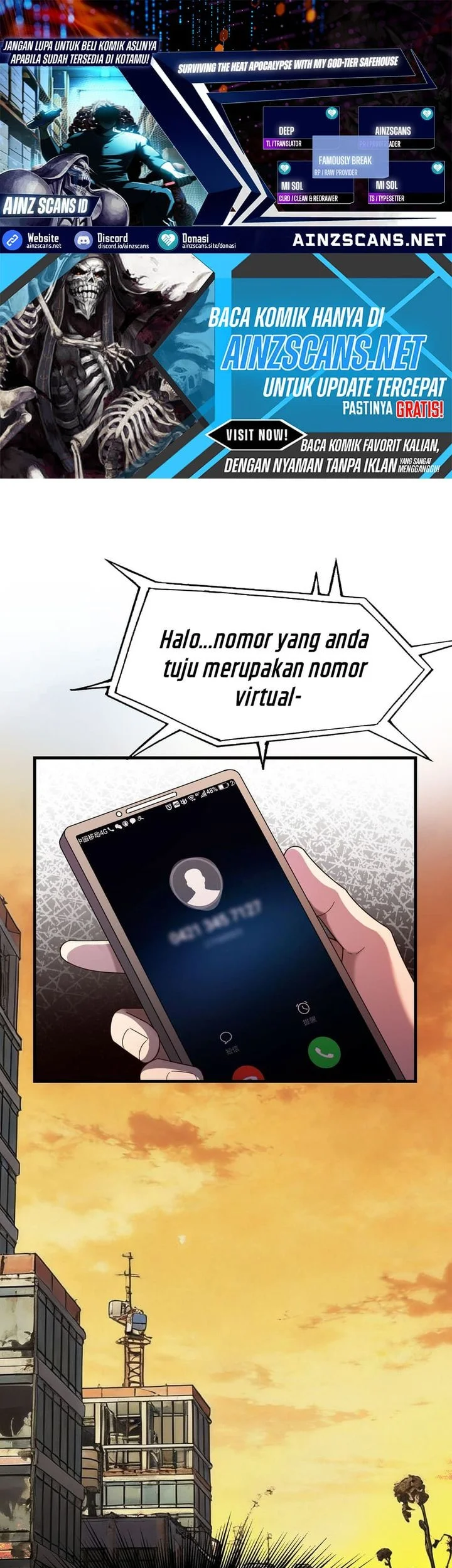 Komik Surviving the Heat Apocalypse with My God-Tier Safehouse Chapter 17 gambar 1