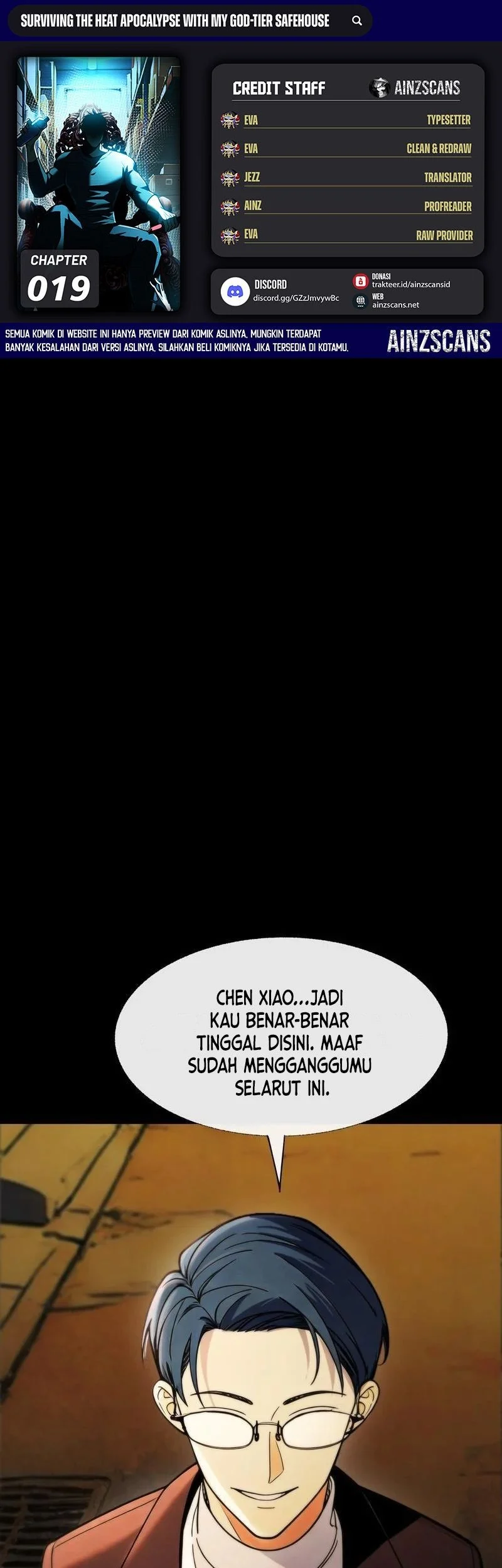 Komik Surviving the Heat Apocalypse with My God-Tier Safehouse Chapter 19 gambar 1
