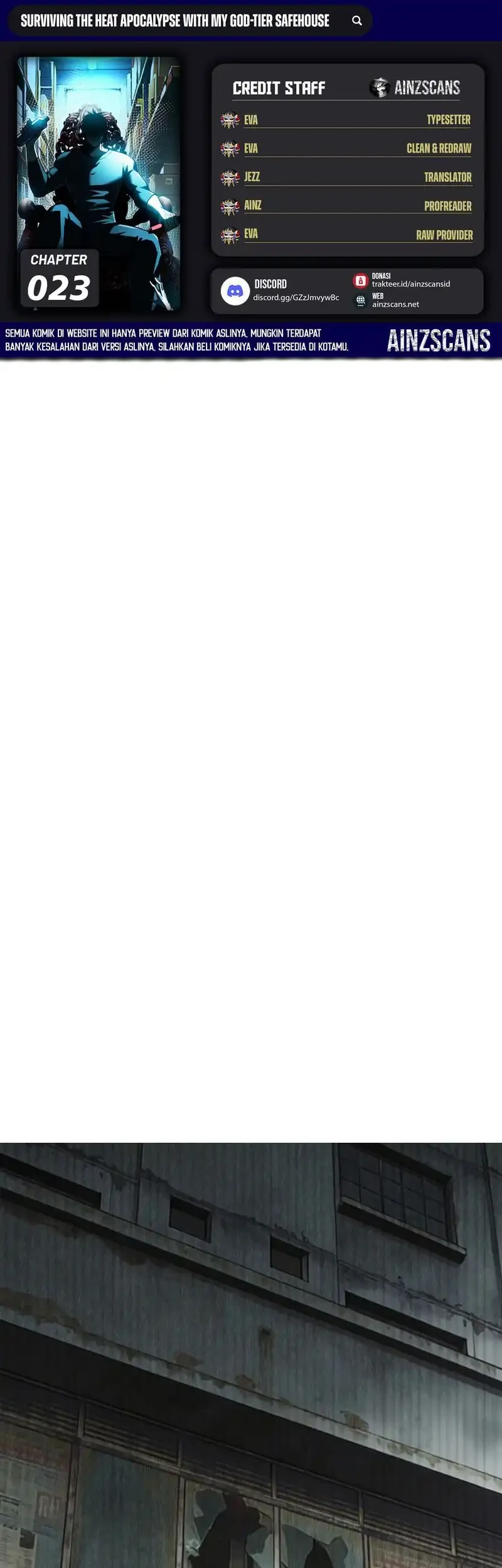 Komik Surviving the Heat Apocalypse with My God-Tier Safehouse Chapter 23 gambar 1