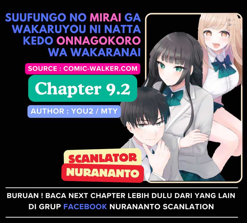Baca Komik Suufungo no Mirai ga Wakaru You ni Natta Kedo, Onnagokoro wa Wakaranai Chapter 9.2 Gambar 1